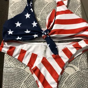 Zaful American flag bikini (L)